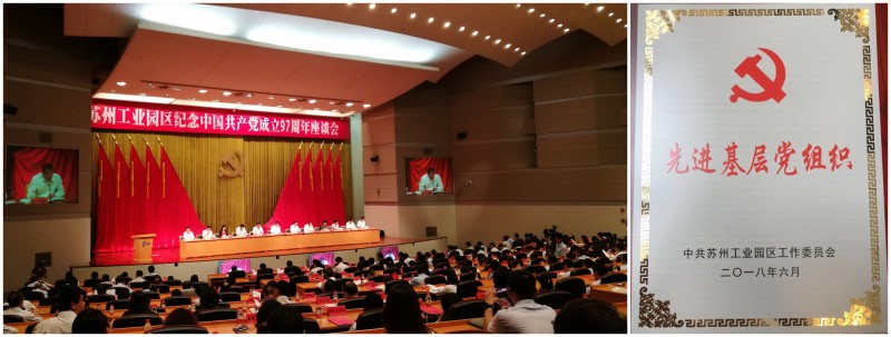 集團(tuán)黨委榮獲園區(qū)“先進(jìn)基層黨組織”稱號(hào)